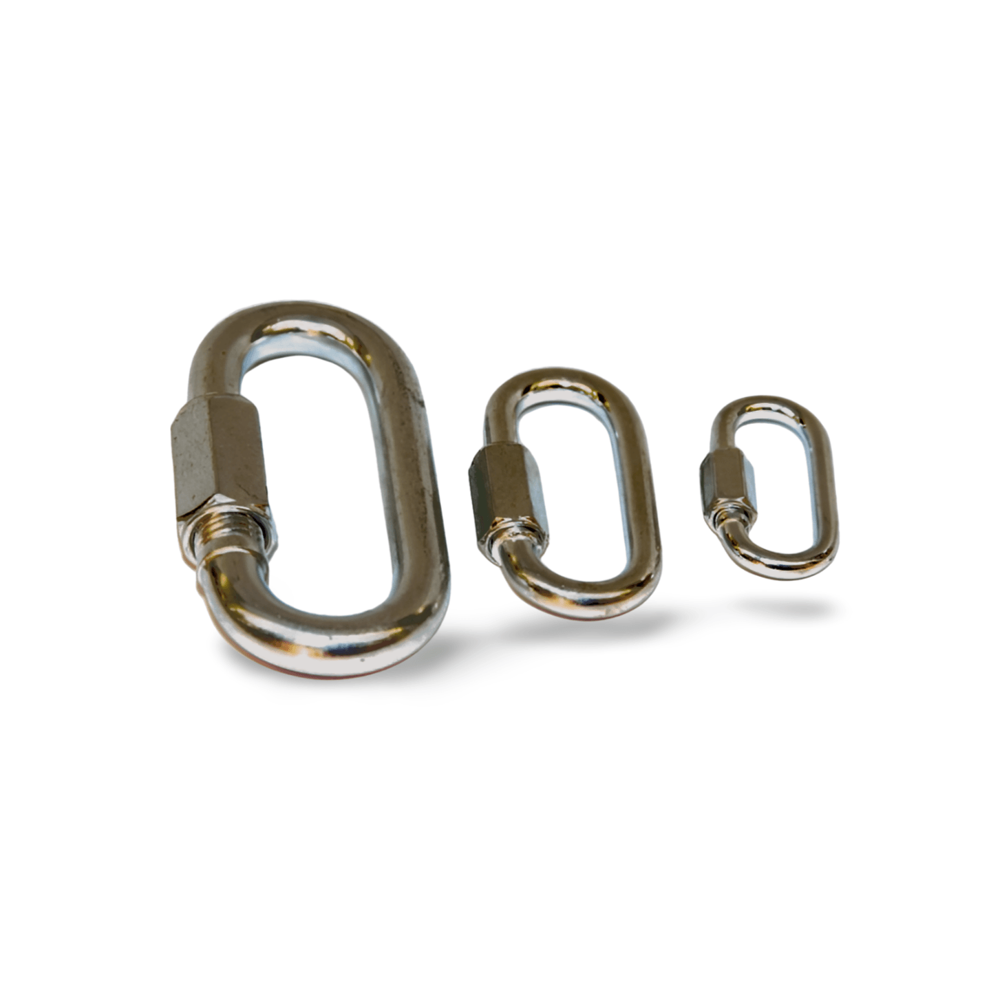30 Pack M4 Stainless Steel Quick Links - 5/32 Inch D-Shape Locking Carabiners For Outdoor Gear