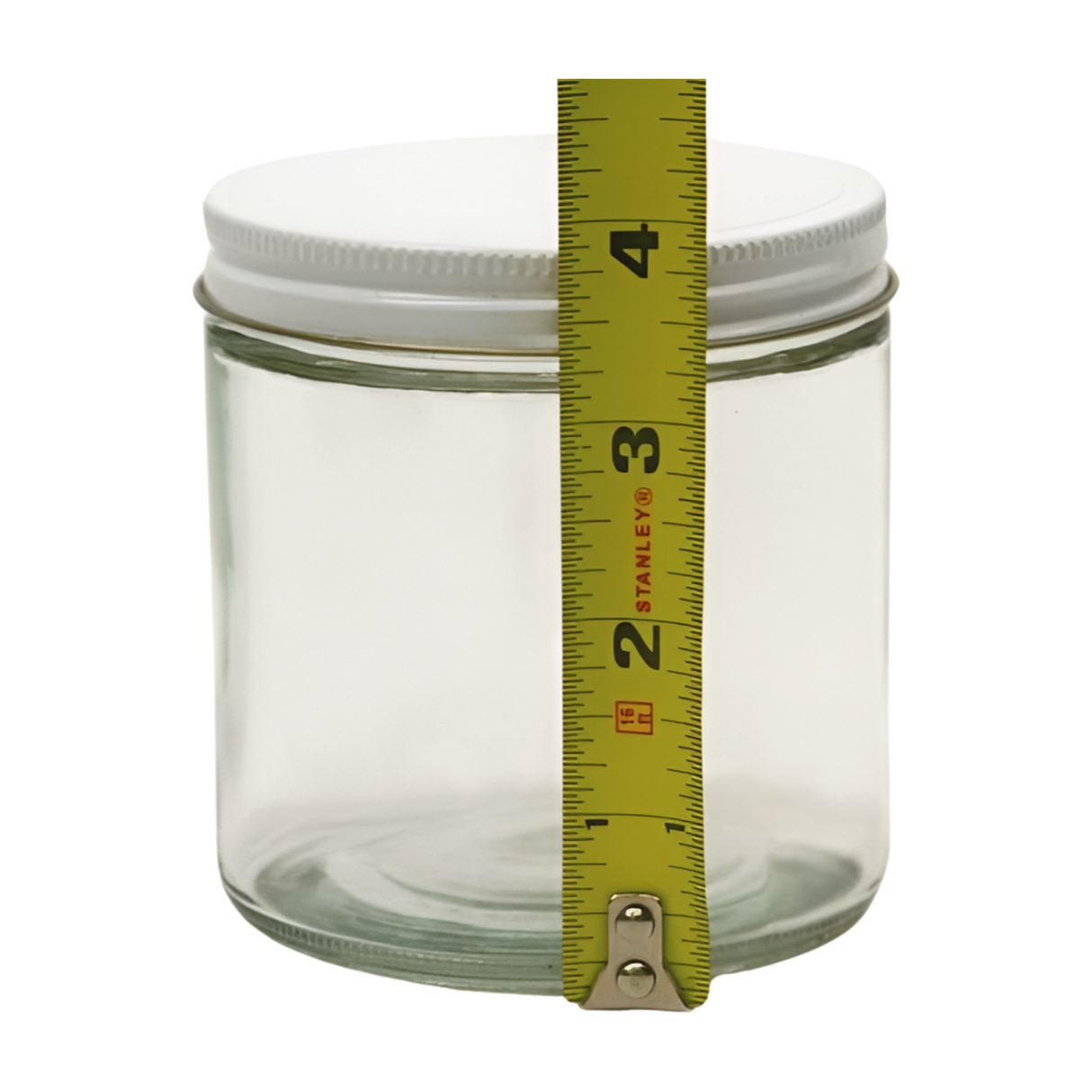 16 oz. Glass Bait Jar with metal cap