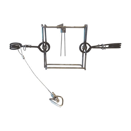 Duke Traps 4 In. Jaw Spread Steel Long Spring Mink & Muskrat Trap Duke Traps 4 In. Jaw Spread Steel Long Spring Mink & Muskrat Trap